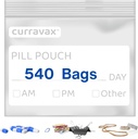 旅行包的药袋 540 - BPA Free 3 x 2.75英寸 Pill 邮袋 - 在标签上重新使用药品的药袋 - Clear Ziplock Pill Baggies for Travel Medicine Organizer
