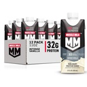 肌肉牛奶 Pro 高级营养蛋白摇摆, Intense Vanilla, 11 Fl Oz Carton, 12 Pack, 32g 蛋白质, 1g 糖, 16 Vitamins & Minerals, 5g 纤维, 工作回收, 包装 May Vary