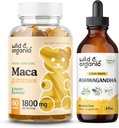 野生和有机的 Maca 根状茎和 Ashwagandha 丁香 4 fl oz