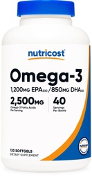 Nutricost Omega 3 Fish Oil (2500MG) 120 Softgels, 40 Servings