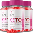 rize 实验室 - Refit Keto ACV Gummys 高级体重损失与苹果苹果苹果酒Vinegar, 补编, 帮助减少贝利脂肪, 额外力量 (180 Gummys)