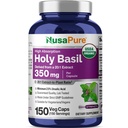 NusaPure USDA 有机圣巴西尔卡普勒斯 20:1 提取,350 mg 等效于 7000 mg → 150 Vegan Caps → Tulsi 圣巴西尔叶 提取 → 2.5% Usolic Acid → 非 GMO