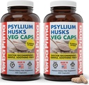 Yerba Prima Psyllium Husks Veg Caps, 400 Capsules (625mg) (Pack of 2) - 维冈, Non-GMO, Gluten Free, Colon Cleanser, 古特健康与规范的每日纤维补充剂