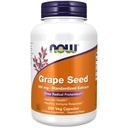 Now Foods Supplements, Grape种子100 mg - 标准化提取,高度集中提取,多酚含量至少达到90%,维生素C,200 Veg Capsules
