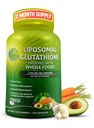 Liposomal Glutathione 500mg - 活性形式 L Glutathione(减少) 最大吸收 - 用有机全食品制造 - 主抗氧化剂和氧化剂 - Immune & 心血管支持 - 120个计数