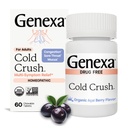 Genexa Cold Crush – 成人多节咳嗽和冷药救济 – 美味有机阿凯贝里 Flavor – 认证的有机和非GMO – homopathic 补救 清洁 – 60块可嚼药片