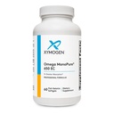 XYMOGEN Omega MonoPure 650 EC - Omega-3 鱼油补充品供男女食用 - EPA, DHA & DPA - 小软胶加3X大吸收 - 支持健康心脏和认知(60 Softgels)