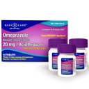 GeriCare Omeprazole 延缓释放药片 20mg 胃酸减量药片 24小时心烧减量药片-酸退药片 治疗频繁心烧减量药片(42个计数)