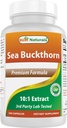 Best Naturals Sea Buckthorn Oil Powder Extract 10:1 500 mg 240 Capsules - Non-GMO, Gluten Free - Contains Naturally Occuring Omega-7 Palmetoleic Acid