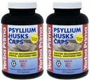 Yerba Prima Psyllium Husk Caps - 180 Capsules (Pack of 2) - 容易吞咽纤维补充 - Colon Cleanse - Gut Health - 非GMO Gluten Free (英语).