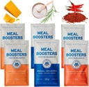 Meal Bosters MB Various Pack Sampleer Savory蛋白增生,芝士,水牛,无味,草叶科拉根,肌肉生长,Tendon,韧带,毛皮修补,古特健康
