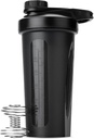 Pen-Shaker Bottles先生 蛋白质混合剂 28 oz, 黑色蛋白质摇头丸 带线鞭球 摇头丸 摇头丸