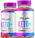 (2 pack) Slim Aura Keto ACV Gummys, 官方 Slim Aura Keto Gummys for体重损失, 天然 Keto Plus 苹果苹果 苹果 苹果 Vider Vinegar Gummy, Premium Keto+ACV Formula, SlimAura ACV Keto Gomitas (120 Gummys)
