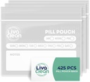 LivaClean 425 Pack 升级厚度药丸袋用于旅行 - 药袋,药袋用于旅行