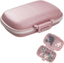 1 Pack 旅行药丸组织者,8 Capetments Portable Pill case, 小药丸盒 口袋 Purse Portable Medicine Vitamin Control Pink