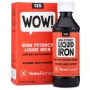 NovaFerrum Wow,125 成人高潜力液态铁补充剂,铁缺乏,125mg 铁每5mL Dose,Vegan验证,Gluten自由认证,无糖