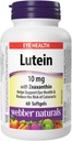Webber Naturals Lutein 与 Zeaxanthin Softgel, 10mg 60 计数