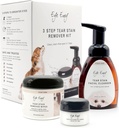 爱眼 Envy 3 Step Tear Stain Refer Kit for Dogs QQ 清洁 7天无污泥眼 包含:清洁器 8.45 f.oz 擦拭 60 计数和粉末 0.5oz QQ 无刺激和自然