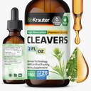 BIO KRAUTER Cleavers Tincture - Cleavers Herb液体提取 - 天然解毒 - 无酒精和糖 - Vegan 提取 2 Fl.Oz.
