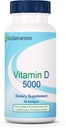 维生素D5000 - 维生素D35000 IU Softgel Capsules for men and Women, VIT D 免疫支持,健康牙齿和骨质健康补充 - 90 Softgels