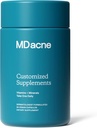 Mdacne 维生素和矿物皮肤清理补充剂 - 30 Vegan Capsules - 支持主题性Acne处理和推动清、淡、红和Pore-logb 30 Counters (Pack of 1)