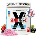 Sendure-X Beetroot + Citrulline Powder - 咖啡因无咖啡因预选赛 - 助攻血流,能源,VO2 Max,耐力,恢复 - NSF 运动认证,峰值性能,自然 - 30 service Wild Berry
