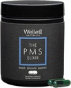 WelleCo PMS Elixir 妇女、镁和Ashwagandha Capsules前期支助补编,配有铁、碘、白果芽、Vitex、铬和B维生素、Vegan和Gluten Free,60卡普尔