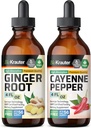 BIO KRAUTER 姜根叮当 4 Fl. Oz. & Cayenne Pepper Tincture 4 Fl. Oz.