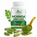 MOGO Moringa Capsules - 180 Ct|bost Energy, Immune, Gut, 联合支持 | 纯有机莫林加粉末 有机Capsules | Made in USA | 抗氧化剂 富含全绿色超级食品补充品