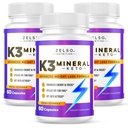 ZELSO(3包) K3 男女矿物减重药丸 K3 矿物减重药丸 - K3 盐矿,维生素 + K3 Capsules Kto 重量减重补充剂 - 供应3个月