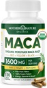 母性有机马卡根卡普勒斯 — 1600mg, 120 Vegan 卡普勒斯 — 非 GMO 秘鲁黄色, 红色和黑色马卡用于男女 - 能源, 荷尔蒙, 大脑和体重健康