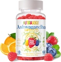 Ashwagandha Gummies & Vitamin D3 Gummies 60 Count - Organic Aswangdha Supplement for Improve Sleep, Stress Relief & Mood Calm(Mixed Berry, Vegan, Plant Based,Gluten-Free & Gelatin Free)-1pack