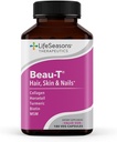 LifeSeasons Beau-T - hair, Nail, & Skin 补充 - 促进健康头发和钉子生长 - 支持清晰皮肤和抗争 Acne - Nail 加强剂 - 包含 Biotin Collagen Turmeric - 180 Capsules
