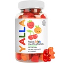 YALLA Halal Vitamins for Kids,Halal Kids 多维塔明Gummys,45-90天供应,基本维生素有C,D3,锌豁免,B6 B12能源,ISA认证,Gelatin Free
