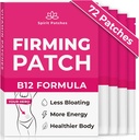 固件 B12 补丁(72包) - 100% 天然维生素补丁给女性,能量和身体支持,自干透明贴纸 - 强化公式