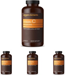 维生素C 1000mg,支持健康免疫系统,Vegan,300平板,10个月供应(4包)
