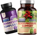 1号营养 N1N Premium 血压支持[13 Potent Infedions] 配有Hawthorn和Hibiscus,以及Magnesium Complex [500mg 高吸附], 2 Pack Bundle