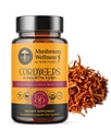 蘑菇井 Cordyceps 与 Reishi 的混合: 有机 Cordyceps & Reishi 蘑菇卡普尔, 蘑菇粉补充剂, 支持 Imune System 和健康尿功能, 90 Vegan Capsules