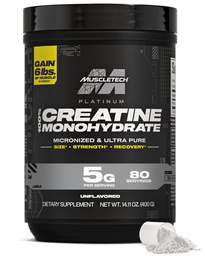 MuscleTech Creatine Monohydrate Powder, Platinum Pure (80 Servings)