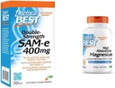 医生的最佳SAM-e 400 mg, Vegan, Gluten Free, Soy Free, Mood and Communication 支持, 60 肠内皮合金和高吸收性甘油酸镁, 100% Chelated, 非GMO, Vegan, Gluten