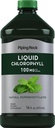 Pipping Rock Liquid Chlorophyll 100mg 16 oz | Mint Flavor | 女性和男性 | Vegan, 非GMO, 和 Gluten 自由公式