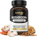 Lions Mane Supplements - 蘑菇 配有 Reishi, Chaga, Cordyceps 和土耳其 Tail Mushroom Powder - 记忆和焦点的新热带和能源补充