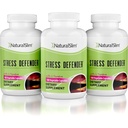 NaturalSlim压力缓解补充 - 压力维护者、高血压减震器、控制刮伤、睡眠和代谢支持,配有维生素B5 Pantothenic Acid & L Tyrosine 180蔬菜罐头 3 Pack