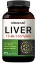 肝15-in-1 综合体, 240 Veggie Capsules | Herbal & Mineral Blend - 牛奶硝酸盐, 丹德利翁根, Artichoke, Black Currant Oil, Turmeric, Chicory, Zinc, Choline, & More | N-GMO