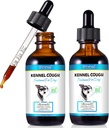 Kennel Cough for Dogs - Kennel Cough 治疗,天然 cough 补充 狗, Gentle Dog 摄入救济,液态狗过敏救济(2 Fl Oz (Pack of 2)).