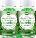 Apple Cider Vinegar & Sea Moss Gummys, 有机ACV Gummys with mother Supposes Immune, 成人和孩子的消化健康, Seamos Gummy with Vitamin B6 B9, B12