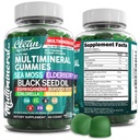 Sea Moss Gummys QQ临床测试 - 黑种子油 Ashwagandha 长老莓 Burdock 根氯草原 Manuka Honey - Vegan 爱尔兰海 Moss Gummy Vitamins for 成年儿童 男子 女子 - 绿色苹果 Flavor