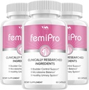 (3 Pack) Femi Pro生素 - FemiPro 高级公式Bladder控制支持,微生物平衡,健康泌尿系统,180盖