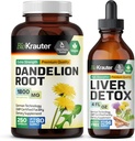 BIO KRAUTER Dandelion Root 250 Capsules & Liver 支持叮当4 Fl. Oz.