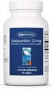 过敏性研究小组 Astaxanthin 12mg 补充 - 来自有机微藻、眼部健康、AstaZine Astaxanthin、天然抗氧化剂、皮肤健康、脑功能支持、软胶 - 60 Counter